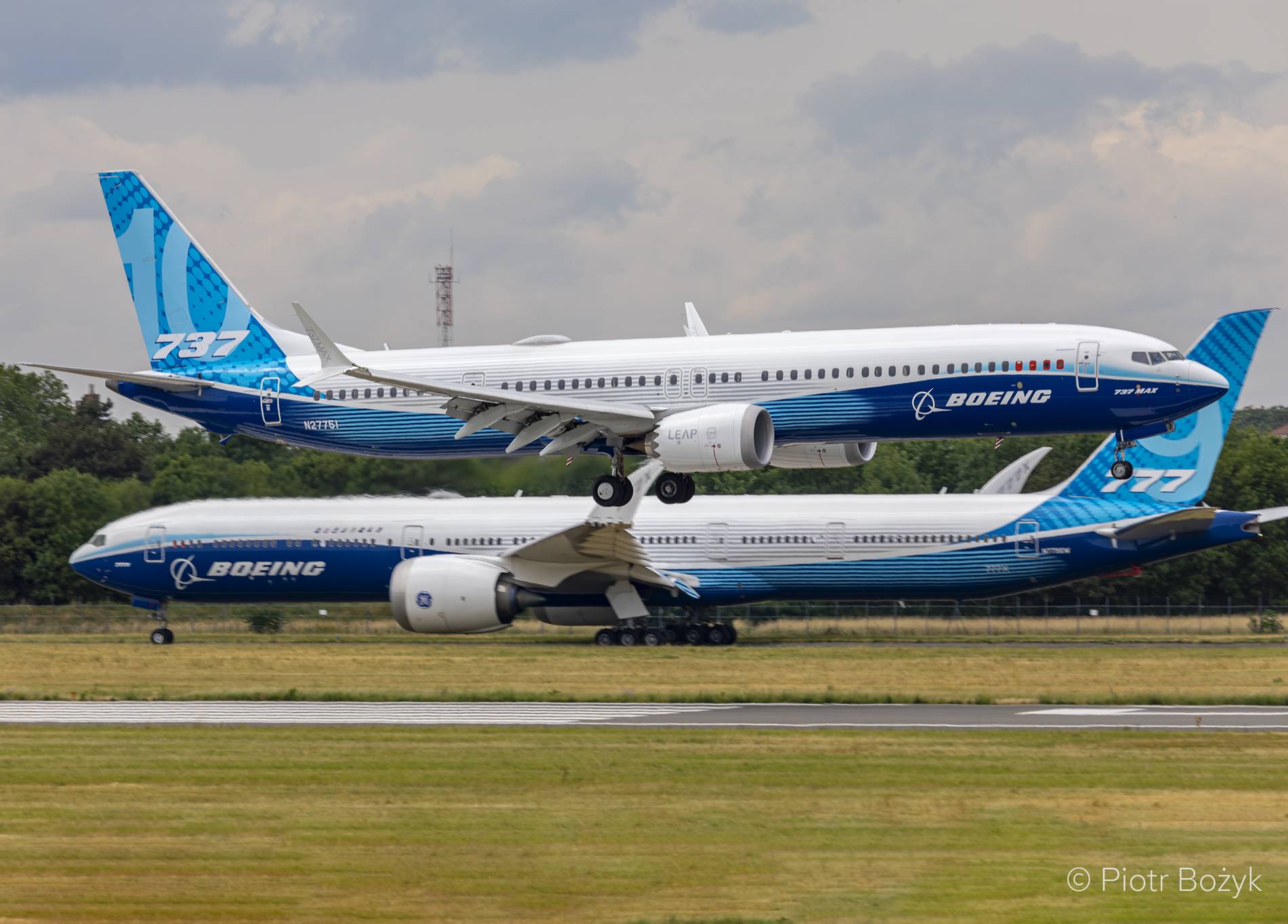 Boeing 737 MAX 10 i Boeing 777X. Fot. Piotr Bożyk
